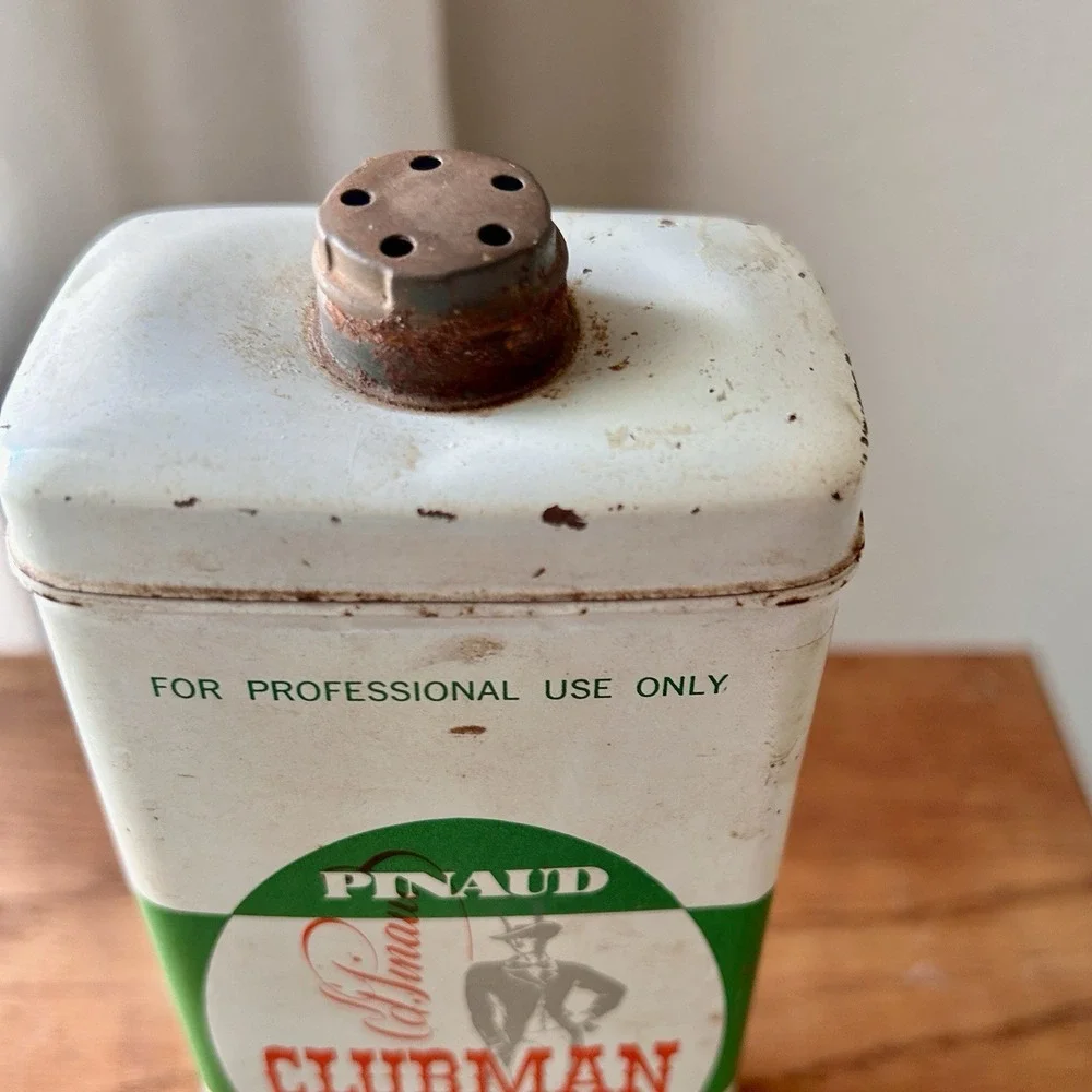 Clubman Pinaud Talc Tin 1962 Johnny Graham Glendale Barber Shop Dallas History